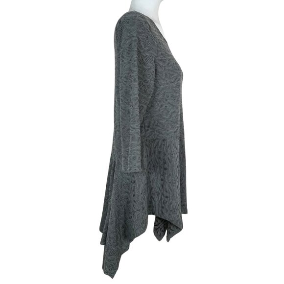 Patrizia Luca Milano Asymmetrical Hi-Lo Peplum Top Button Detail Sz L 🎉Host Pick - Picture 13 of 14